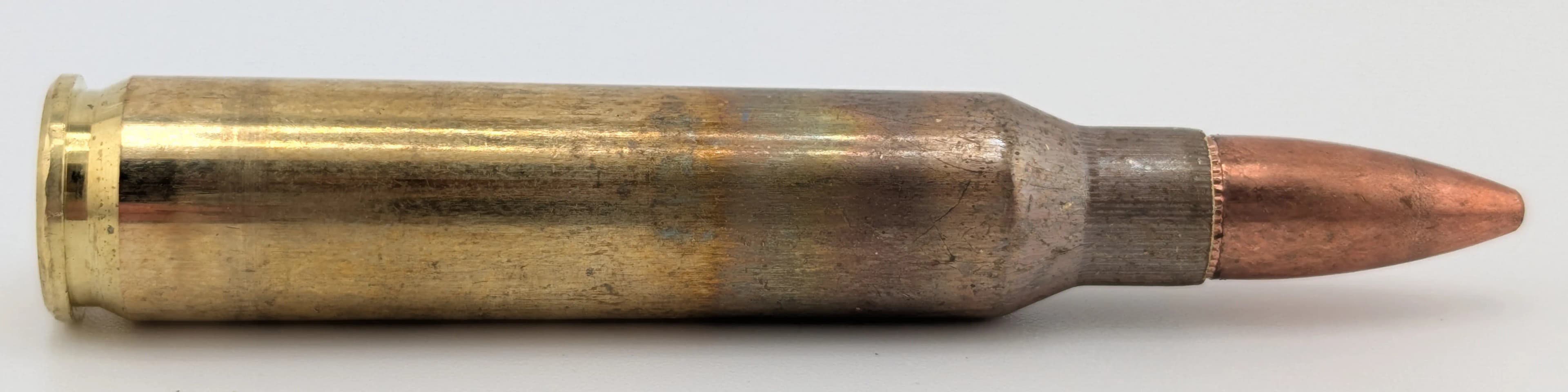 A 5.56 Lake City M193 cartridge