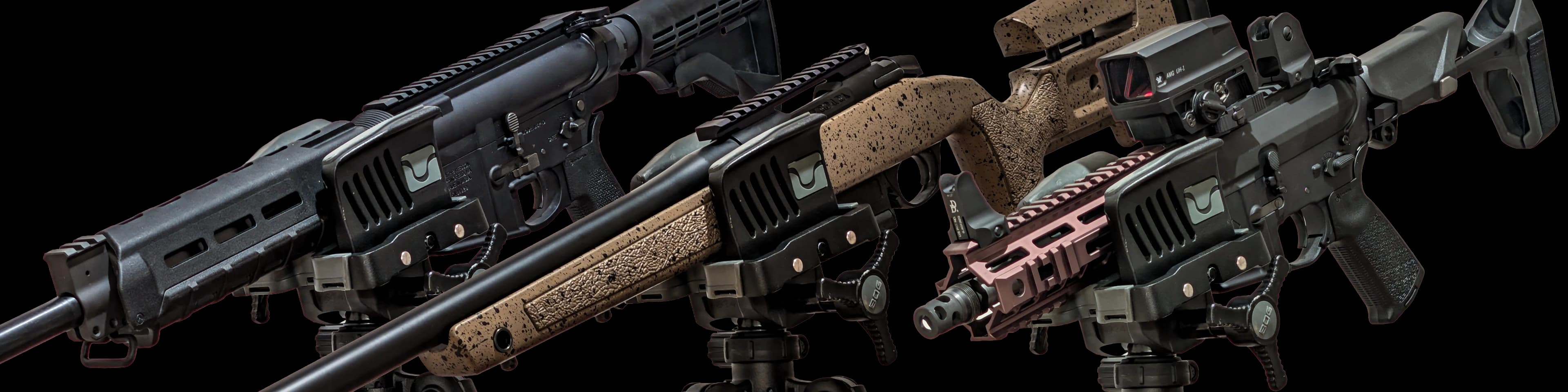 The AR-10, bolt-action and AR-15 hosts used for the 7.62 sweep